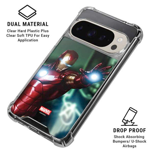Marvel Tony Stark Iron Man Google Pixel 9/9 Pro Clear Case